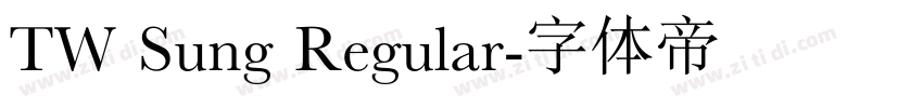 TW Sung Regular字体转换